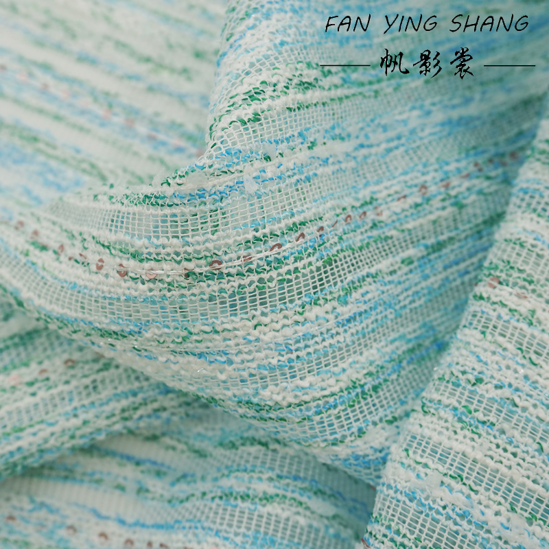 Fresh Style Blue Green Stripe  - đánh giá và giá Sewing Tweed