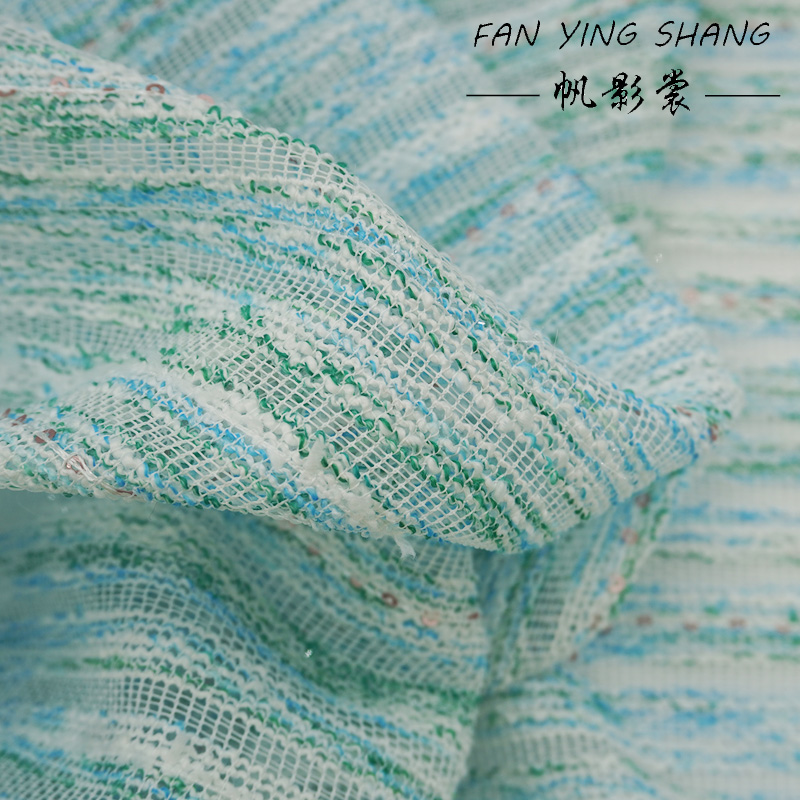 Fresh Style Blue Green Stripe  - đánh giá và giá Sewing Tweed