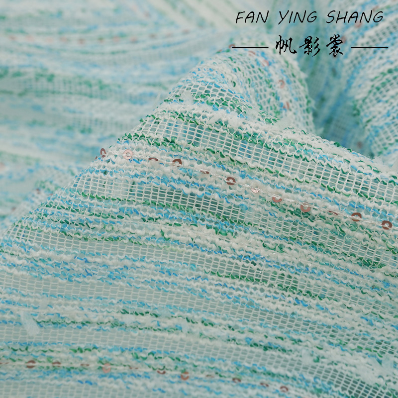 Fresh Style Blue Green Stripe  - đánh giá và giá Sewing Tweed