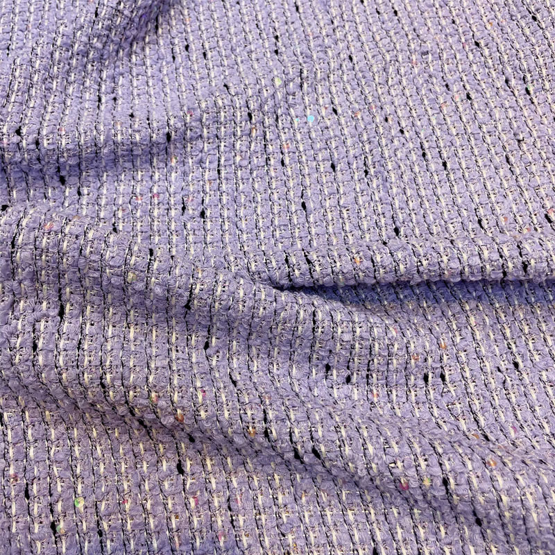 Purple Color and Sequin Yarn-D - đánh giá và giá Sewing Tweed Fabric