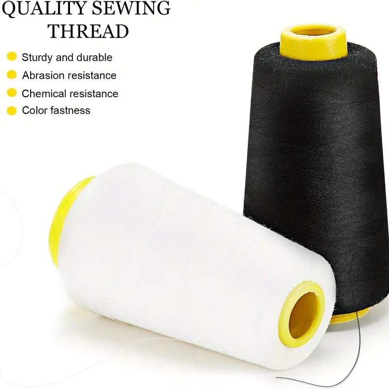 3 Black + 3 White Overlock Thr - đánh giá và giá Serger Thread Cone