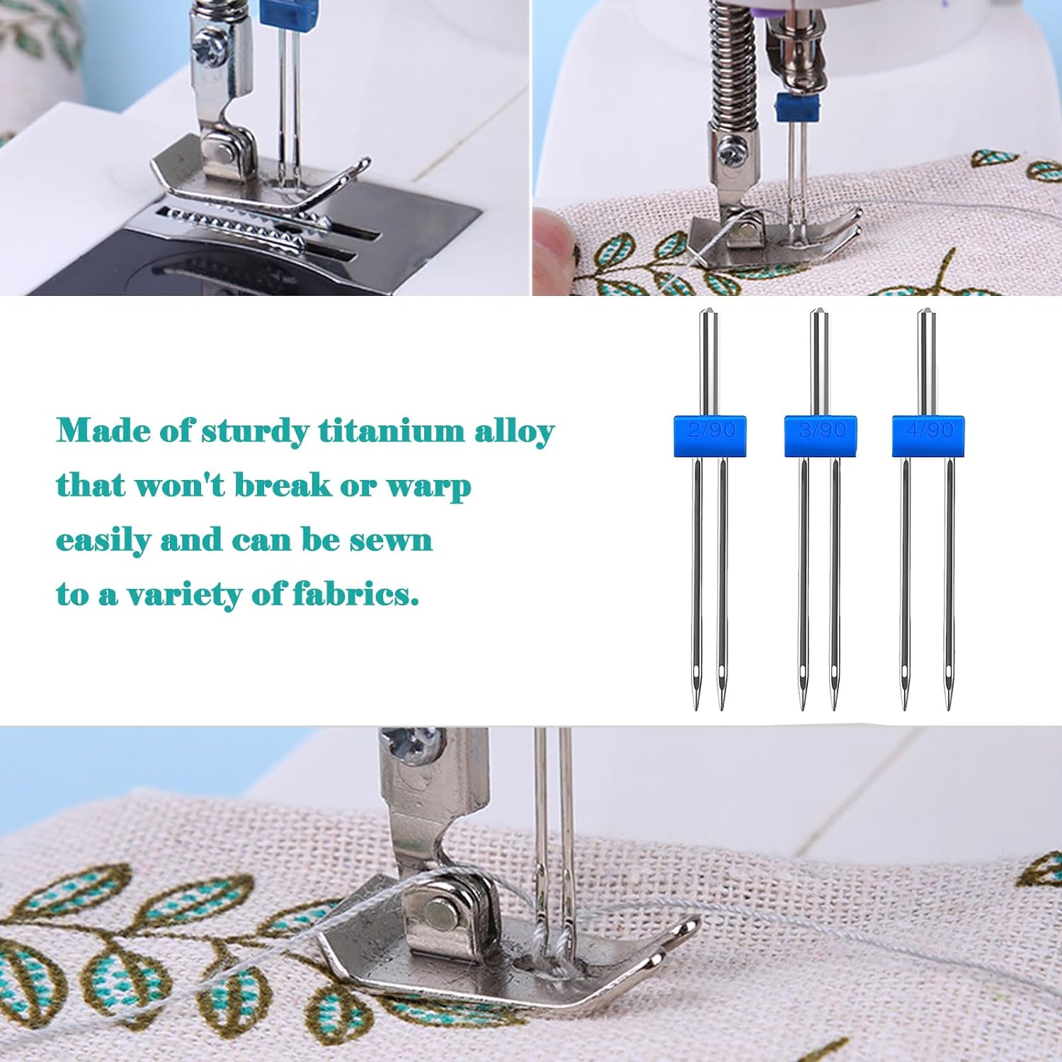 9PCS Sewing Machine Needles Do - đánh giá và giá Twin Needle Stretch