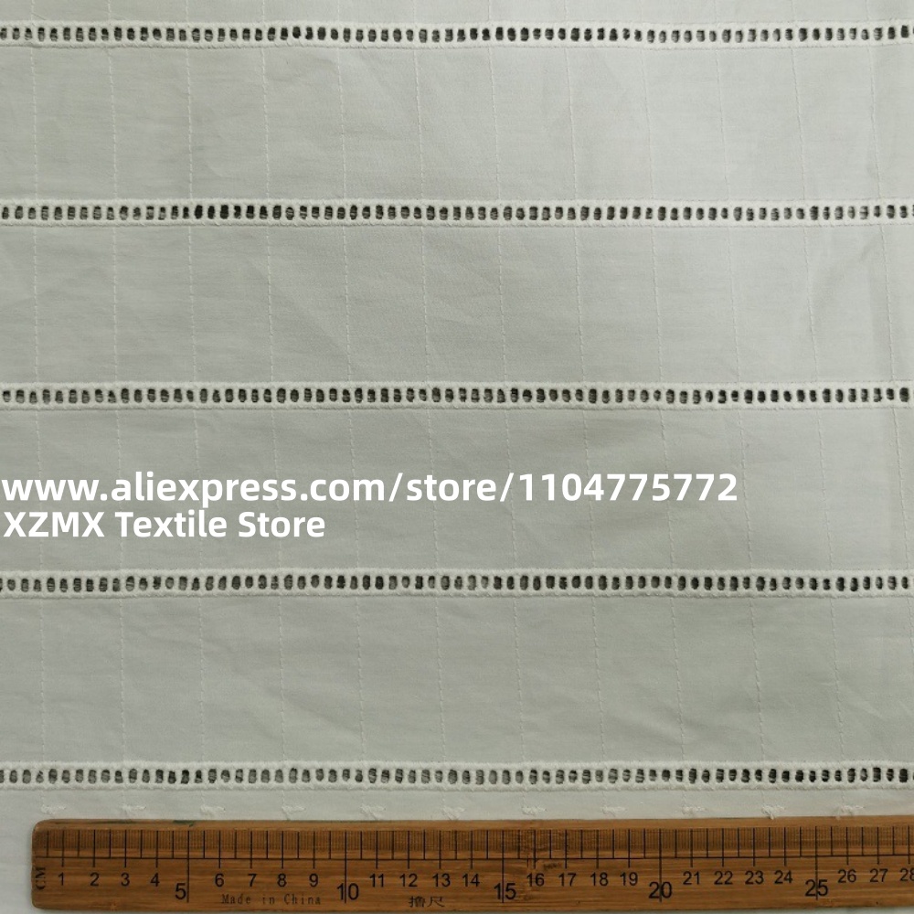 Stripe Hollow Eyelet Cotton Em - đánh giá và giá Sewing Eyelet Fabric