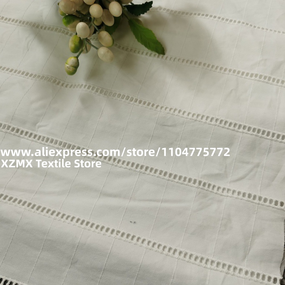 Stripe Hollow Eyelet Cotton Em - đánh giá và giá Sewing Eyelet Fabric