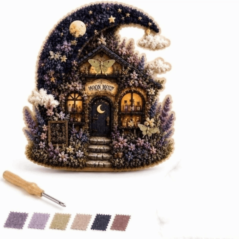 House Scene Poke Art Kit Mushr - đánh giá và giá Sewing Textile Art