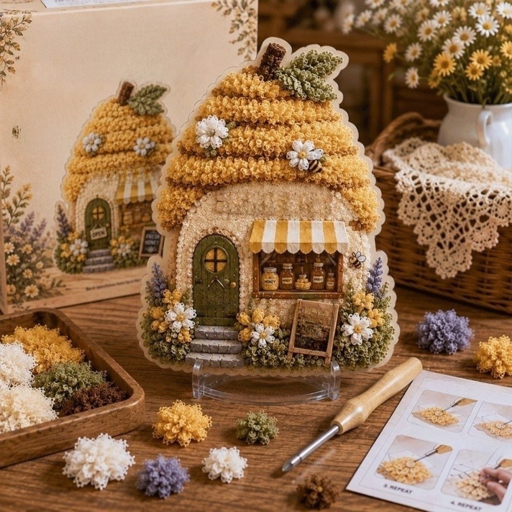 House Scene Poke Art Kit Mushr - đánh giá và giá Sewing Textile Art