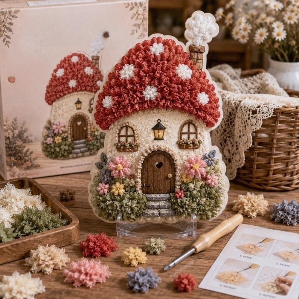 House Scene Poke Art Kit No Se - đánh giá và giá Sewing Textile Art